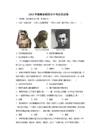 2023年湖南省邵阳市中考历史试卷(含解析)