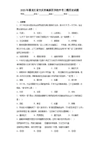 2023年黑龙江省大庆市高新区学校中考三模历史试题(含解析)