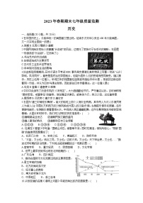 河南省驻马店市驿城区2022-2023学年七年级下学期期末考试历史试卷（含答案）