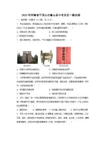 2023年河南省平顶山市鲁山县中考历史一模试卷(含解析)