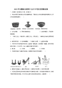 2023年安徽省合肥四十五中中考历史四模试卷(含解析)