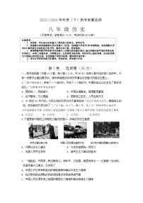 辽宁省沈阳市皇姑区2022—2023学年部编版八年级下学期期末考试历史试题（含答案）