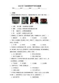 2023年广东省深圳市中考历史真题(含解析)