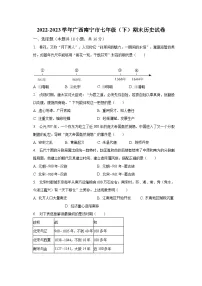 2022-2023学年广西南宁市七年级(下)期末历史试卷(含解析)