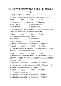 2022-2023学年吉林省长春汽车经开区七年级（下）期末历史试卷（含解析）