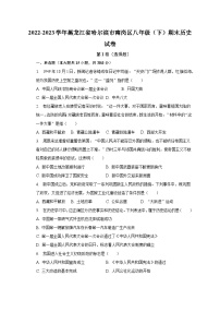 黑龙江省哈尔滨市南岗区2022-2023学年八年级下学期期末历史试卷（含答案）