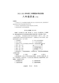 河南省濮阳市2022-2023学年八年级下学期期末历史试题（图片版含答案）