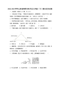 2022-2023学年山东省菏泽市牡丹区七年级（下）期末历史试卷（含解析）