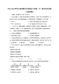 2022-2023学年山东省泰安市岱岳区七年级（下）期末历史试卷（五四学制）（含解析）