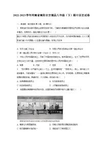 2022-2023学年河南省南阳市方城县八年级（下）期中历史试卷（含解析）