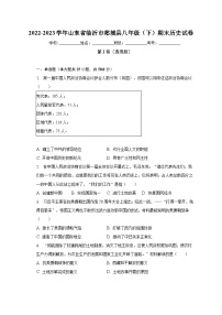 山东省临沂市郯城县2022-2023学年八年级下期末历史试卷（含答案）