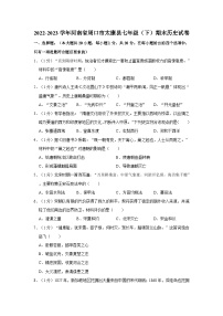 2022-2023学年河南省周口市太康县七年级下学期期末历史试卷（含解析）