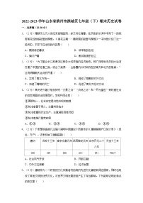 2022-2023学年山东省滨州市滨城区七年级（下）期末历史试卷