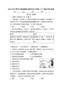 2022-2023学年山东省青岛市胶州市七年级（下）期末历史试卷（含解析）