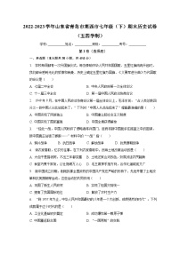 2022-2023学年山东省青岛市莱西市七年级（下）期末历史试卷（五四学制）（含解析）