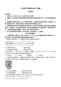 广东省肇庆市高要区2022-2023学年七年级下学期期末历史试题（含答案）