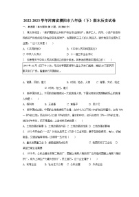 2022-2023学年河南省濮阳市八年级（下）期末历史试卷（含解析）