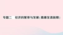 2023七年级历史下册专题二经济的繁荣与发展隋唐至清前期作业课件新人教版