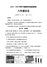 四川省宜宾市叙州区2022-2023学年八年级下学期期末检测历史试题