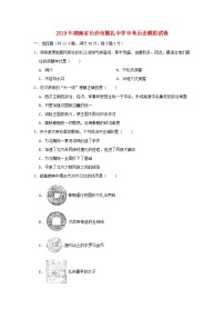 湖南省长沙市雅礼中学2019年中考历史模拟试卷（含解析）