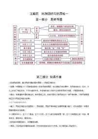 中考历史第一轮复习(思维导图 背诵手册 过关精练)民族团结与祖国统一（含答案）