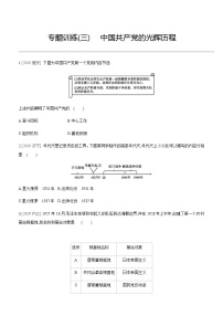 中考历史二轮复习专题训练专题03 中国共产党的光辉历程 (含解析)