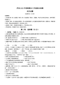 四川省泸州市泸县2022-2023学年八年级下学期期末历史试题