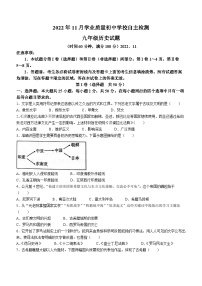 山东省潍坊市寿光市2022-2023学年九年级上学期期中历史试题