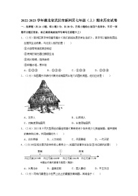 2022-2023学年湖北省武汉市新洲区七年级（上）期末历史试卷（含解析）