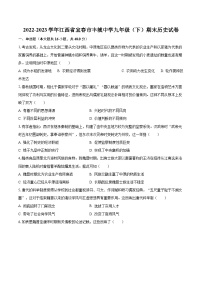 2022-2023学年江西省宜春市丰城中学九年级（下）期末历史试卷（含解析）