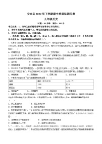 湖南省常德市安乡县2022-2023学年九年级上学期期中历史试题