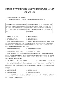 2023-2024学年广西南宁市兴宁区三雅学校银海校区九年级（上）月考历史试卷（二）（含解析）