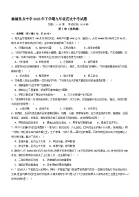 湖南省溆浦县重点中学2023~2024学年九年级上学期11月期中历史试题（含答案）