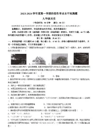 山东省青岛市胶州市2023-2024学年九年级上学期期中历史试题(含答案)