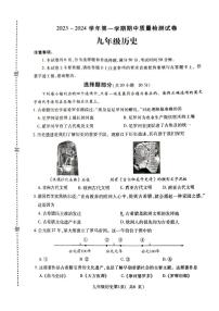 河南省平顶山市叶县2023-2024学年九年级上学期期中历史试题