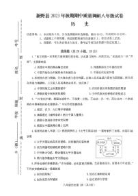 河南省新野县2023-2024学年八年级上学期期中质量调研历史试题