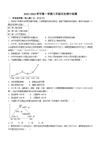 山东省德州市武城县实验中学2023--2024学年部编版八年级历史上学期期中考试题(无答案)