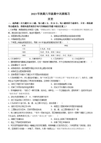 河南省南阳市南召县2023-2024学年八年级上学期期中历史试题