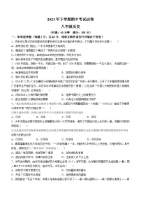 湖南省常德市澧县2023-2024学年八年级上学期11月期中历史试题