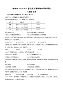 江西省景德镇市乐平市2023-2024学年八年级上学期11月期中历史试题（含答案）