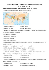 山东省济宁市鱼台县2023-2024学年九年级上学期11月期中历史试题  （含解析）