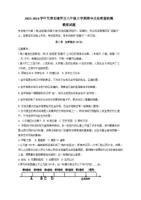 2023-2024学年天津市南开区九年级上学期期中历史质量检测模拟试题（含解析）