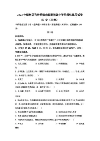 天津市蓟州区马伸桥镇宋家营初级中学2022-2023学年九年级上学期历史阶段性练习试卷（含解析）