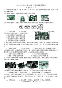 辽宁省铁岭市开原市2023-2024学年部编版九年级上学期11月月考历史试题（含答案）