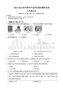 2023-2024学年深圳市龙岗区期末模拟试卷九年级上历史（含解析）