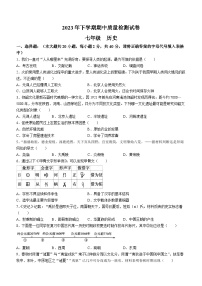 湖南省岳阳市临湘市2023-2024学年七年级上学期期中考试历史试题