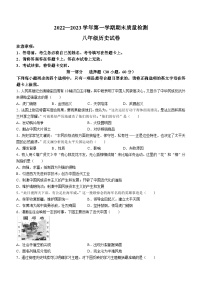 河南省洛阳市宜阳县2022-2023学年八年级上学期期末历史试题