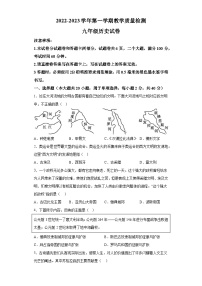 河南省安阳市殷都区2022-2023学年九年级上学期期末历史试题（含解析）