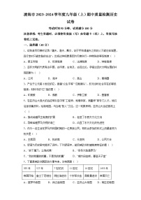 辽宁省凌海市2023-2024学年九年级上学期期中质量检测历史试题（含解析）