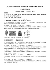 新疆阿克苏市2022-2023学年九年级上学期期末历史试题(无答案)